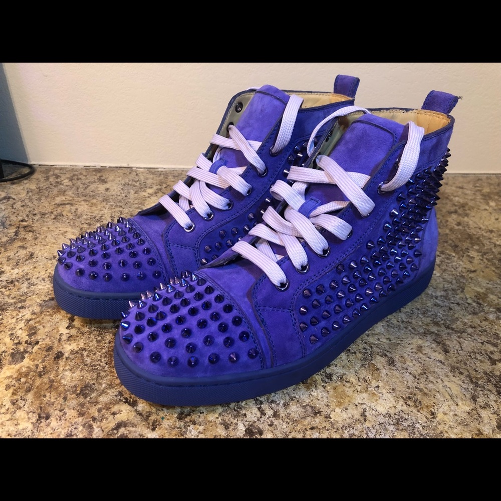 Christian Louboutin Pervenche Spikes - Purple
